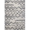thumbnail image 1 of Ladole Rugs Sustainable Contemporary Trellis Machine Made Area Rugs Carpets in Ivory-Dark Grey, 1 of 4