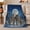 Blue Moon Wolf Family, variant on Lone Howling Wolf Beneath A Full Moon, Cozy Flannel Blanket with Dramatic Wildlife Realism Print, Housewarming Gift for Wolf Wildlife Enthusiasts, Home Decor for Bedroom and Living Room
