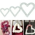 thumbnail image 4 of Joernso 1/4Pcs Love Heart Wreath Frame DIY Artificial Wreath Ring Wedding Party Birthday Indoor Outdoor Garden Patio Decoration Accessories, 4 of 8