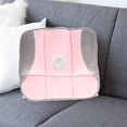 thumbnail image 1 of HEATSHAKING Ventilated Breathable Seat Pad Velvet Pink 1Pack with Back Support for Office Use, 1 of 7