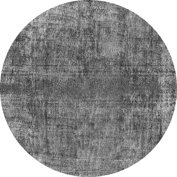 Ahgly Company Indoor Round Oriental Gray Industrial Area Rugs, 4' Round