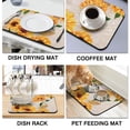 thumbnail image 4 of Washable Rubber Sunflower Cute Floral Dish Drying Mats for Kitchen Counter Home Large Coffee Bar Pad Accessories and Decor for Utensils Stemware 19.5''x12'', 4 of 7