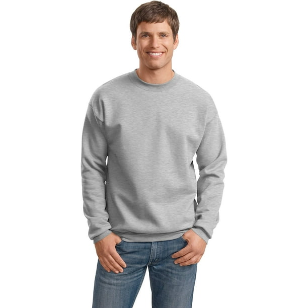 Hanes Adult Ultimate Cotton Crew, Ash, Small 