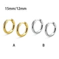 thumbnail image 4 of Pendiente para hombre, Clip para orejas, adorno, Color sólido, sin perforación, Clip para oreja, pendientes de Metal, accesorio de moda, regalo Ropa, zapatos y accesorios Miscelánea Plata 12 mm Guardurnaity AP017363-04, 4 of 6
