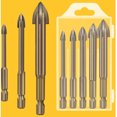thumbnail image 4 of Universal Drill Bit Set Carbide Drill Bit Multi-Function Drill Bits Ceramic Glass Complete Ceramic Tiles for Wood Wall Hole Puncher Set, model: 6&6&8&10&12, 4 of 5
