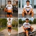 thumbnail image 3 of Quad Seven Boys Short Set Printed Graphic Short Sleeve Shirt & French Terry Matching Shorts 2 Piece, 3 of 7