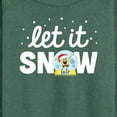 thumbnail image 3 of SpongeBob SquarePants - Let It Snow - Women's Lightweight French Terry Long Sleeve Shirt, 3 of 6
