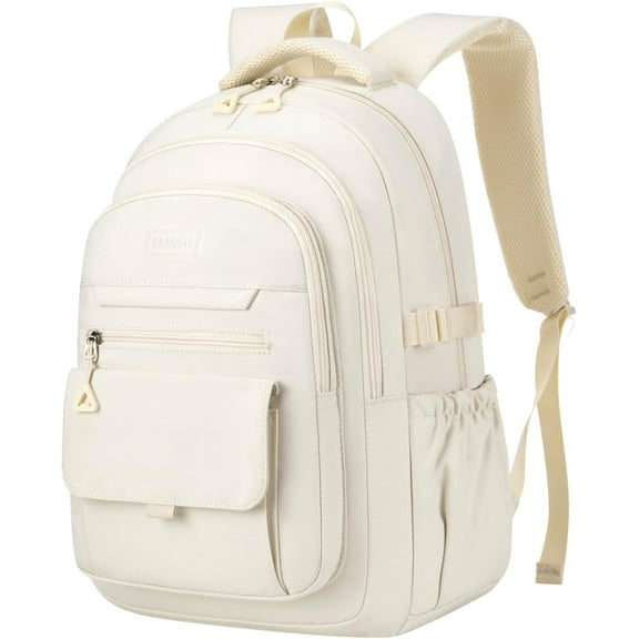 Backpacks for All Age Aesthetic Schoolbag Laptop Backpack Bag College Student Man Women Bookbag Daypack, Beige