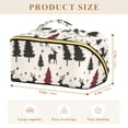 thumbnail image 4 of FORMRS Makeup Bag Travel Cosmetic Organizer for Women Fold Flat Zipper Pouch with Handle, Christmas Plaid Forest, 4 of 8