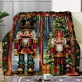 thumbnail image 2 of Cozy Flannel Throw Blanket with Nutcracker & Christmas Tree Design - Soft, Warm, and Versatile for Couch, Bed, Car, Office, Camping, 2 of 6