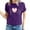 Purple, variant on Fesfesfes Women T Shirt Women's Valentine's Day Love Printed Short Sleeved T-shirt Top Short Sleeved Round Neck Top/Shirt Raglan Shirt Women 3XL(US:14)