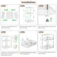 thumbnail image 3 of TAIMASI Pull-Out 3 Tier Bathroom Organizers and Storage, Under Sink Organizer, Kitchen Cabinet Organizer White, 2 (Count), 3 of 8