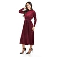 thumbnail image 2 of Vestido midi de terciopelo Roman Fashion 3826 Vino, 2 of 5
