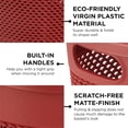thumbnail image 3 of Oliveware Bingo Basket Stackable Storage Organiser With Lids For Clothes & Toys, BPA Free, Set of 2 Big - 5.2L(Maroon), 3 of 5