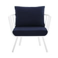 thumbnail image 4 of Modway Riverside Outdoor Patio Aluminum Armchair Set of 2 in White Navy, 4 of 8