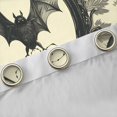 thumbnail image 4 of Manfei Gothic Black Bat Curtains Pack of 2 (42x84 Each) for Kids, Western Hippie Damask Curtains Blackout, Leaf Plant Botanical Bedroom Curtains, Living Room Curtains Decor, 4 of 6
