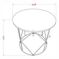 thumbnail image 5 of Furniture of America Borche Table d'Appoint Ronde Industrielle en Bois, Noyer, 5 of 5