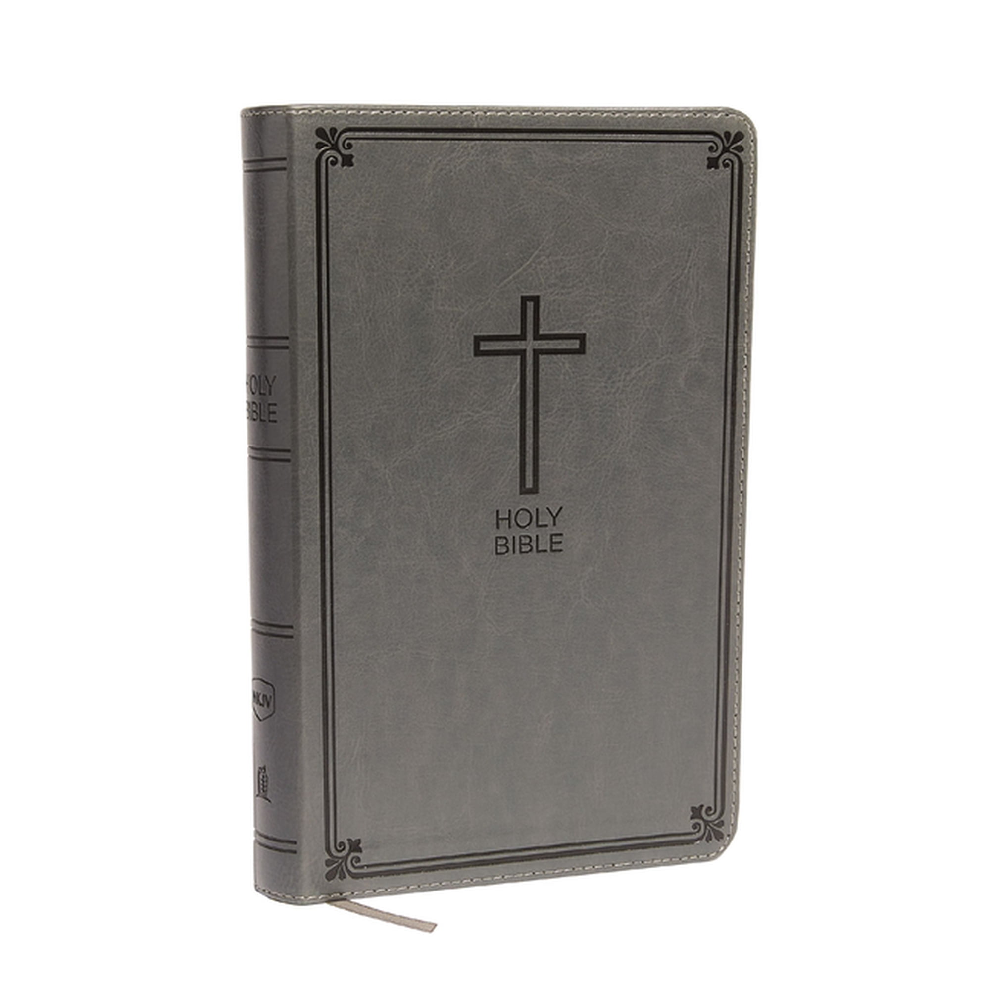 NKJV, Deluxe Gift Bible, Imitation Leather, Gray, Red Letter Edition (Hardcover)