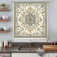 thumbnail image 5 of Sage Green Boho Sheer Curtains 54 Inches Long, Geometric Ethnic Southwestern Light Filering Curtains, Breathable Simi Curtain Privacy Drapes for Kitchen Bathroom Lightweight Small Window Treatment, 5 of 9