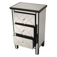 thumbnail image 7 of Heather Ann Creations The Emmy Collection Modern Style Mirrored 3 Drawer Living Room Chest Cabinet Antique White, 7 of 7