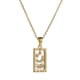 thumbnail image 5 of Collar cuadrado de aceite con gotas de diamantes y oro galvanizado vintage para mujer, acero inoxidable, moda, 5 of 6