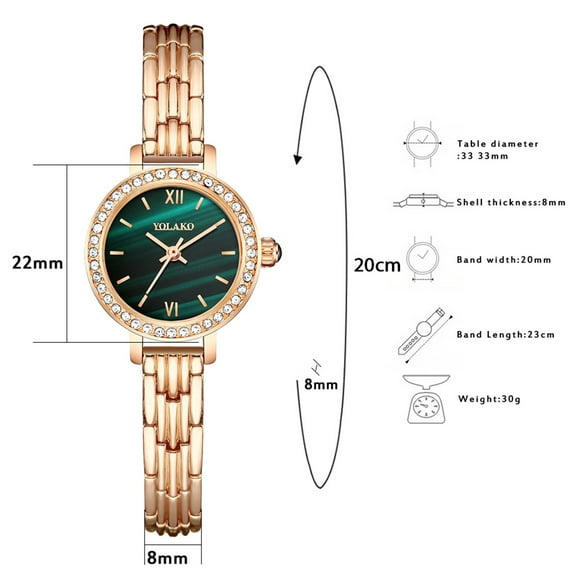 YATLTE Women's Diamond Automatic Mechanical Rose Gold Stainless Steel Sapphire Waterproof Lady's Elegant Blue Watch