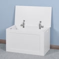 thumbnail image 5 of Tcbosik Entryway Bench with Flip-Open Top, Wood Toy Storage Box with 2 Safety Hinges for Hallway Living Room Bedroom, White, 5 of 10