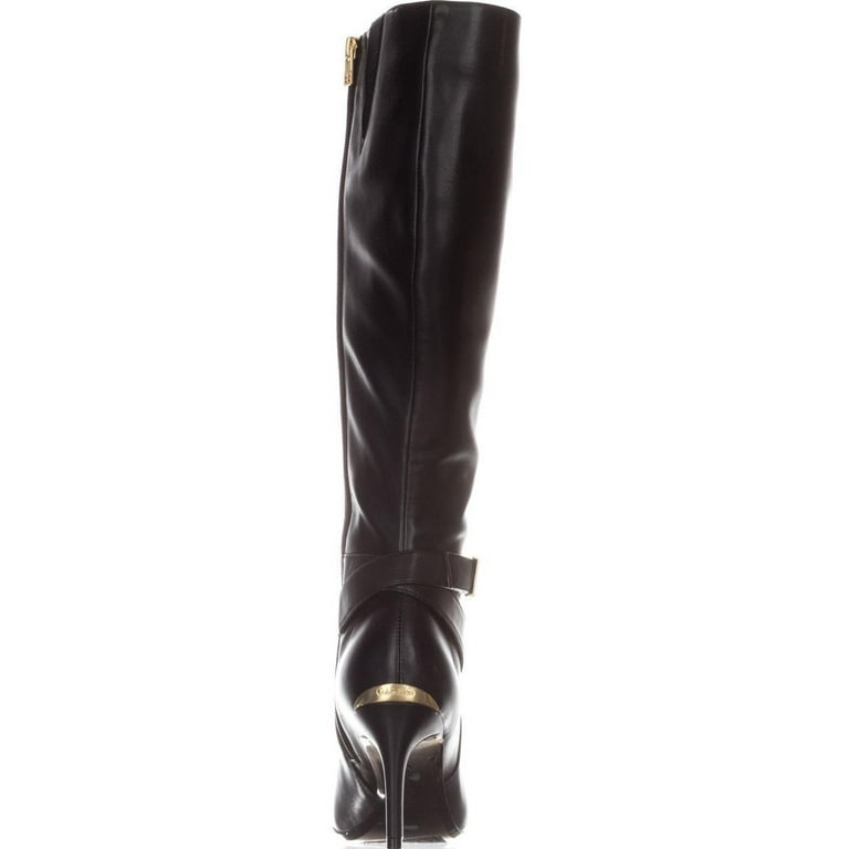 Womens Calvin Klein Jemamine Wide Calf Knee High Dress Boots Black