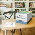 thumbnail image 4 of Bankers Box 20 Pack R-KIVE Heavy-Duty File Storage Boxes, FastFold, Lift-Off Lid, Letter, White/Blue, 4 of 9