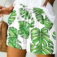 thumbnail image 2 of qelini Shorts for Women Drawsting High Waist Bermudas Shorts Pockets Tropical Print Shorts Spring Loose Shorts, 2 of 5