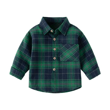 Toddler Boys Shirts Long Sleeve Casual Letter Prints Gentleman Tops Holiday Boys Clothes Size 3-4T Green