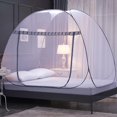 thumbnail image 1 of Mosquitera emergente para cama doble, tienda portátil grande, red de cama con cremallera de doble puerta de viaje, fácil instalación, malla fina, 1 of 4