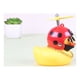 thumbnail image 4 of Adornos de coche de juguete de pato de goma, decoraciones de tablero de coche de pato amarillo, gafas de pato geniales con casco de hélice (mariquita), 4 of 5