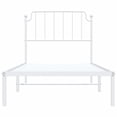 thumbnail image 4 of vidaXL Bed Frame White Powder-coated steel Twin Bed Frame Rectangular, 4 of 4
