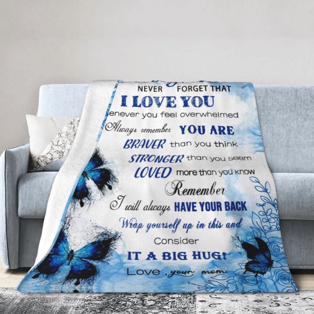 LHSHID Gifts For My Daughter Throw Blanket Soft Fuzzy Fleece Blanket For Couch Bed Living Room Decoration 50x60in