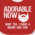thumbnail image 4 of Inktastic Adorable Now...wait Till I Have a Beard Like Dad in White Boys Baby Bib, 4 of 4