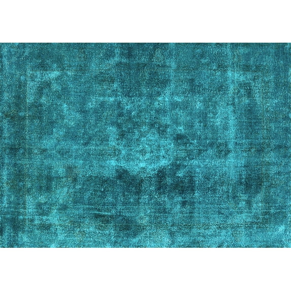 Ahgly Company Indoor Rectangle Oriental Light Blue Industrial Area Rugs, 2' x 3'