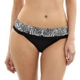 thumbnail image 2 of Panache MONOCHROME Santorini Fold Bikini Swim Brief, US Medium, UK 12, 2 of 4