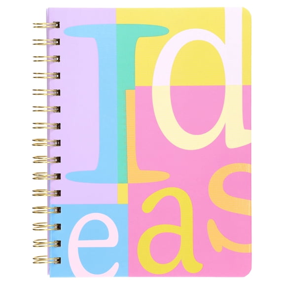Pen+Gear Spiral Journal, Multicolor, 6 in x 8 in, Ruled, 192 Pages