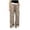 Khaki, variant on Teen Girls School Uniform Pants 5-15 Straight Leg Pull-On Sweatpants Multi-pocket Cargo Pants Black Size 11