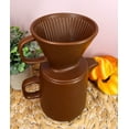 thumbnail image 2 of Brown Porcelain Coffee Maker Carafe Pot With Pour Over Dripper Filter Cup Set, 2 of 10