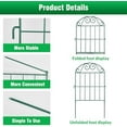 thumbnail image 5 of 24Panels Collapsible Garden Fence Animal Barrier, 26 Ft(L) x 24 in(H) Green Rustproof Metal Wire Panel Border for Dogs Rabbits, Flower Edging for Landscape Patio Yard Outdoor Decor, Arched, 5 of 7