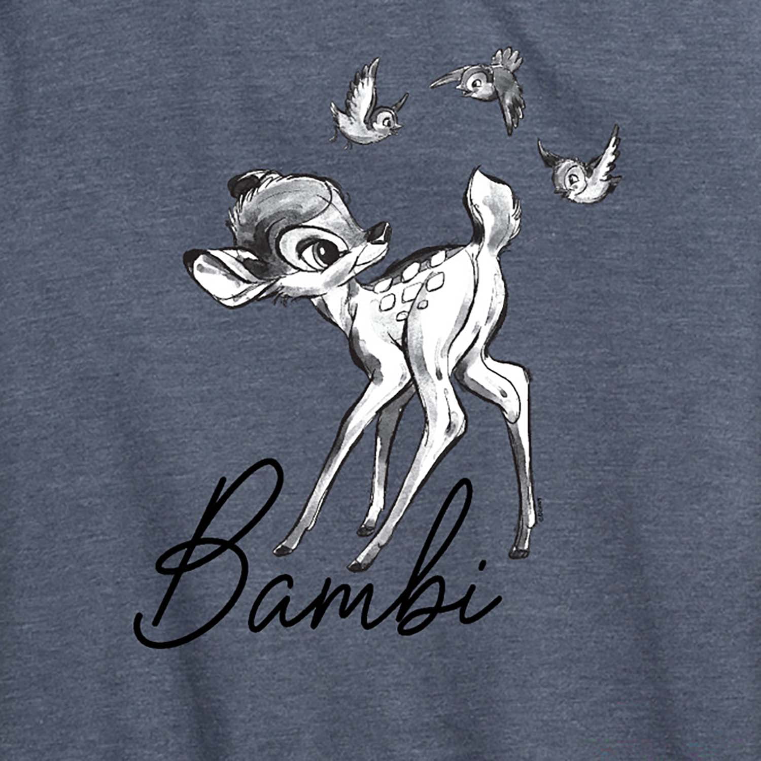 Art T-Shirt Graphic Women\'s Bambi Sketch Bambi Sleeve - - Short