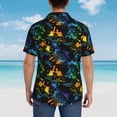 thumbnail image 4 of Fuzoiu Retro Truck Print Hawaiian Shirt for Men, Summer Beach Casual Short Sleeve Button Down Shirts, Men’s Beach Summer Shirts with Pocket,Small, 4 of 7