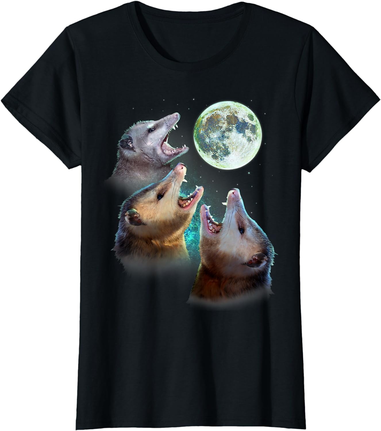 Three Opposum Moon With 3 Possums And Dead Moon Costume T-Shirt ...
