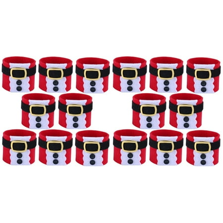 

16 Pcs Serviette Holder Napkin Holders Christmas Dinner Table Decorations Party