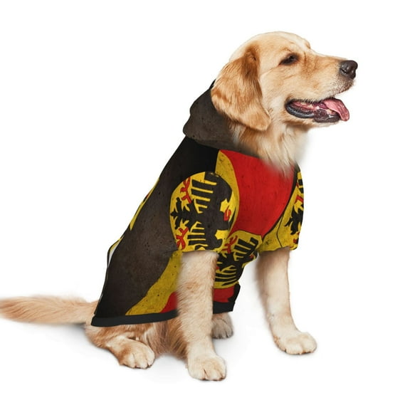 Dog Hoodie Pet Clothes German Flag With The German Sweater Sweatshirts Pullover Coat for Large Medium Dogs Small