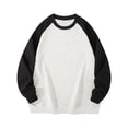 thumbnail image 1 of Pisexur Chandails en Molleton pour Hommes à Manches Longues Col Rond Mode Décontractée Patchwork Coloré Pull Ample Chandails en Molleton Surdimensionnés Chandails à Capuchon M-3TG, 1 of 4