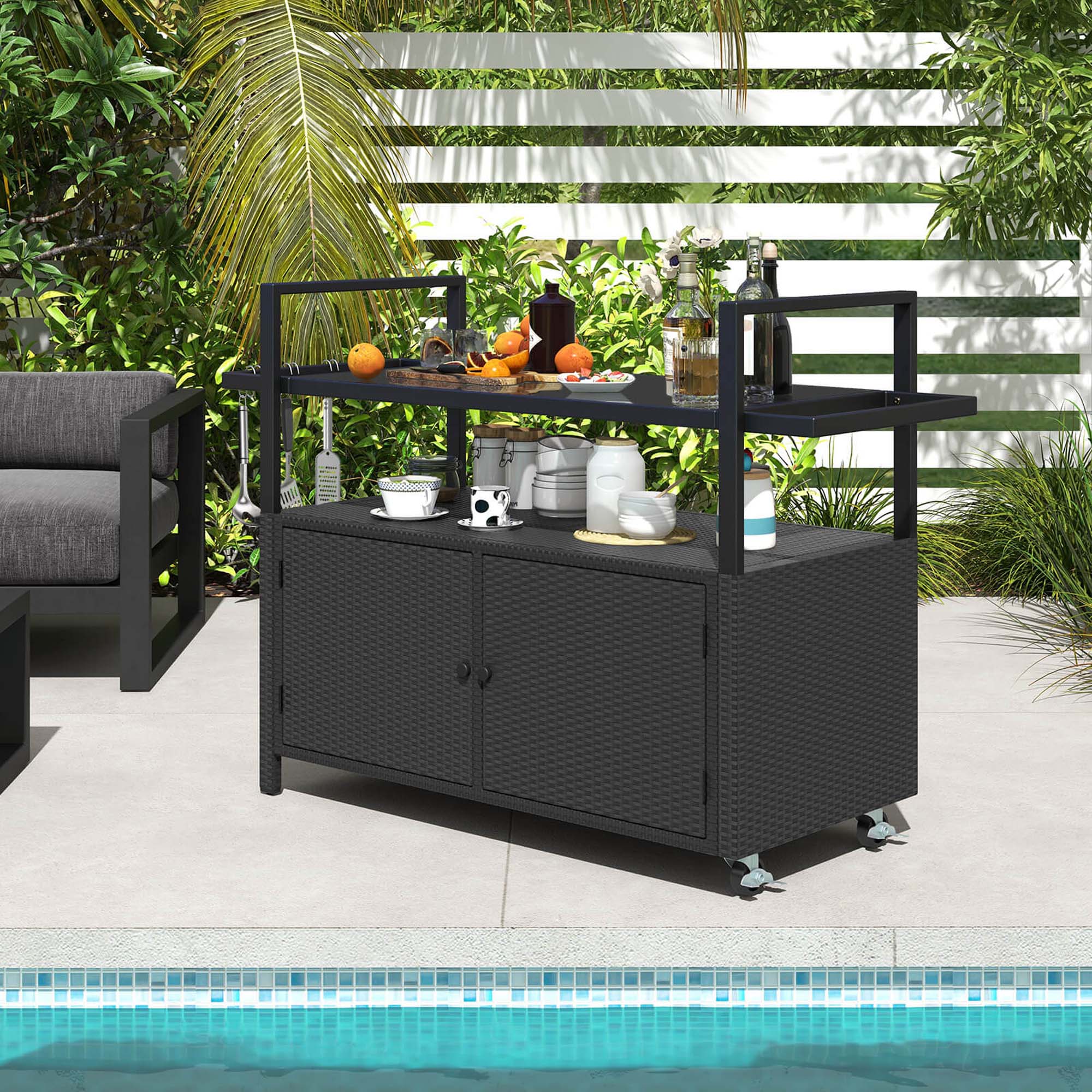 Costway, Outdoor Bar Cart, 51