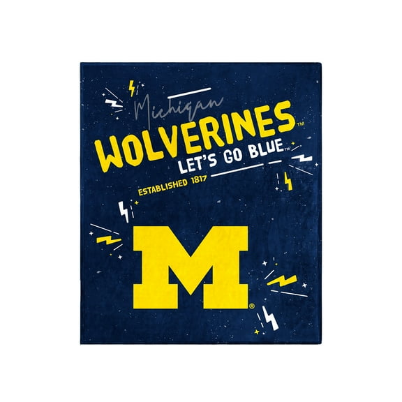 Logo Brands Michigan Wolverines 60" x 70" Plush Throw Blanket